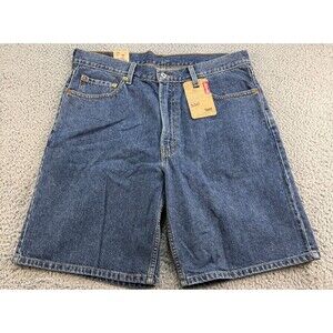 Levi's 550 Relaxed Fit Denim Jean Shorts Mens 36 Blue Pocket 100% Cotton